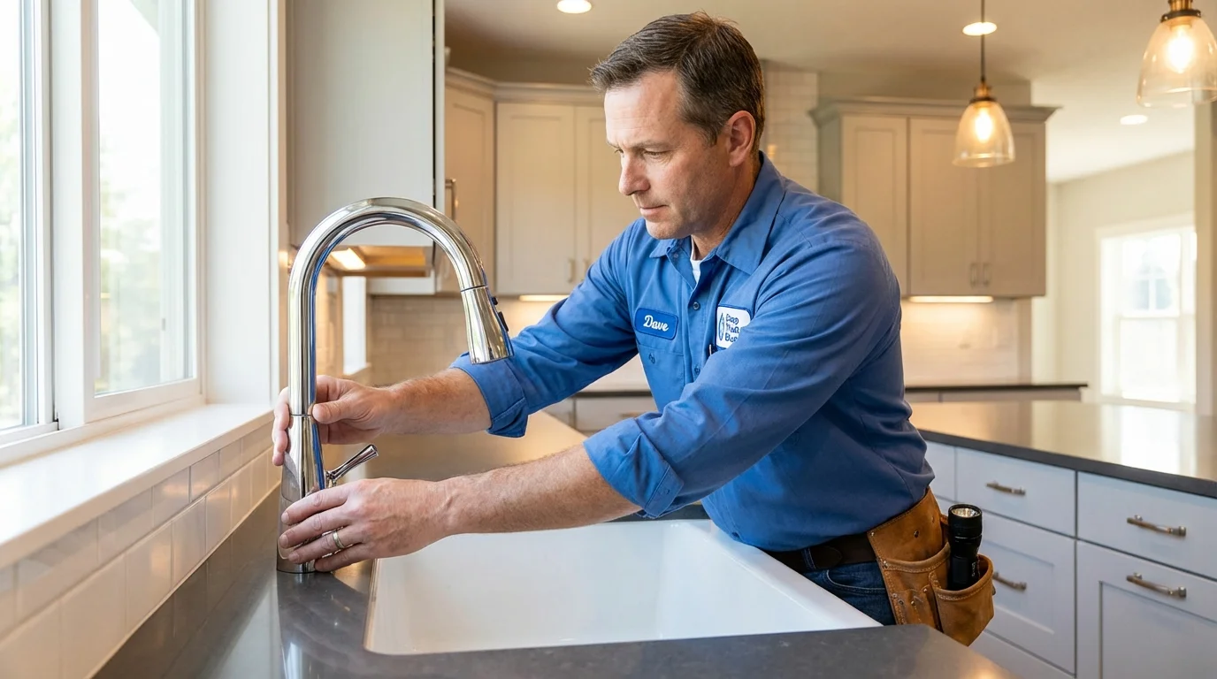 Kitchen faucet installation by Johns Plumbing LLC in Summit
